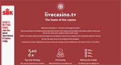 Desktop Screenshot of livecasino.tv