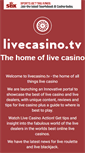 Mobile Screenshot of livecasino.tv