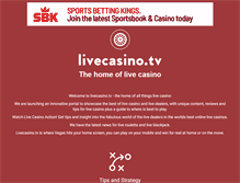 Tablet Screenshot of livecasino.tv